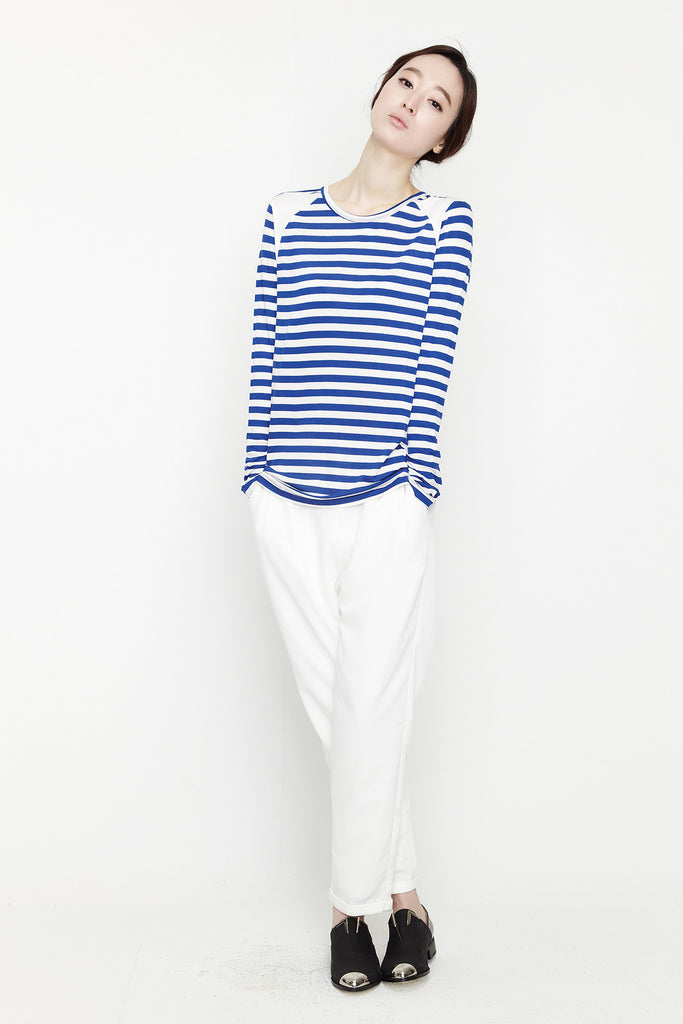 blue Stripe tee by Ryul + Wai