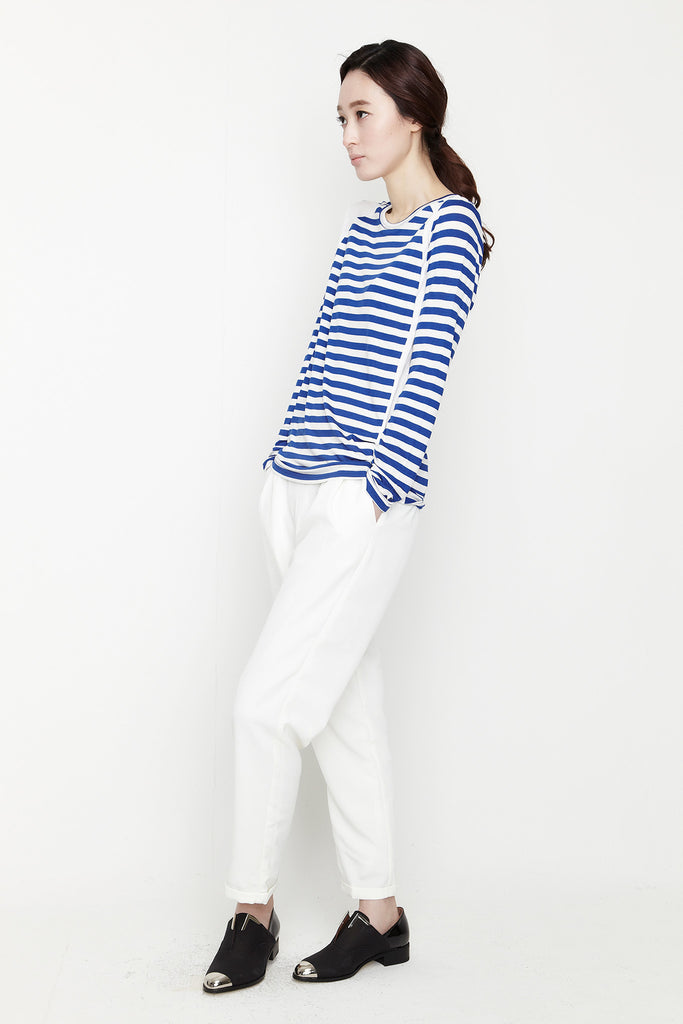 blue Stripe tee by Ryul + Wai