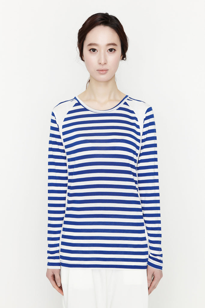 blue Stripe tee by Ryul + Wai