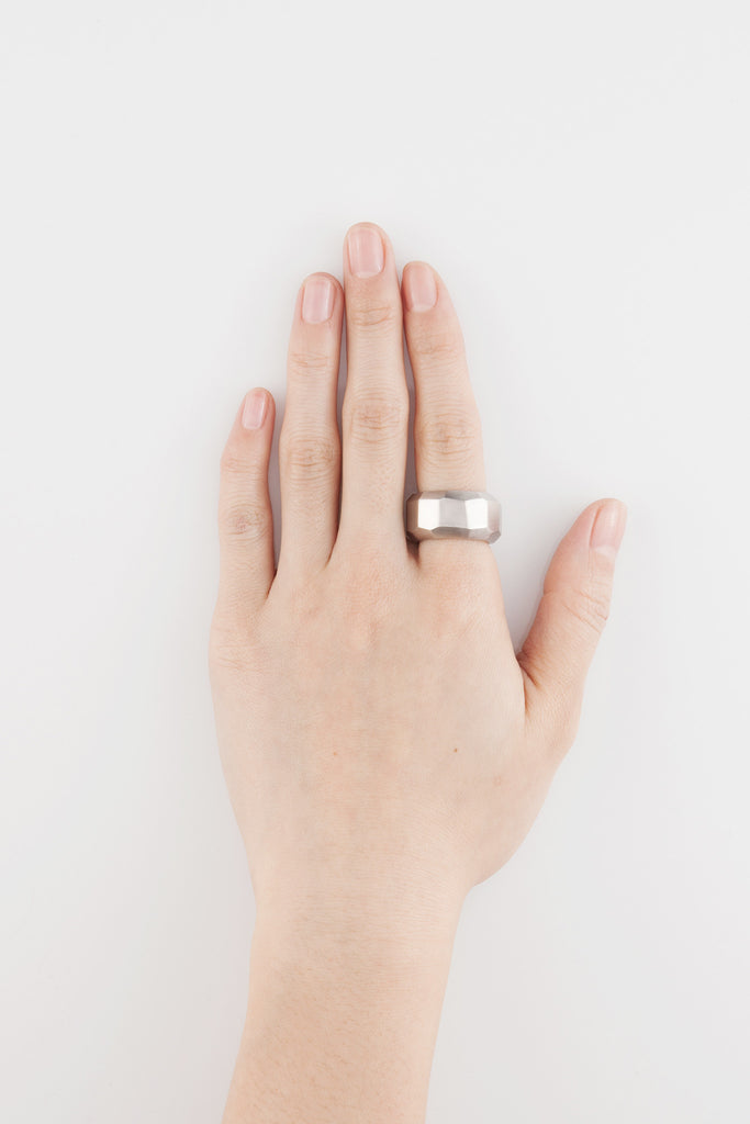 bold ring silver by Minuit Moins Sept