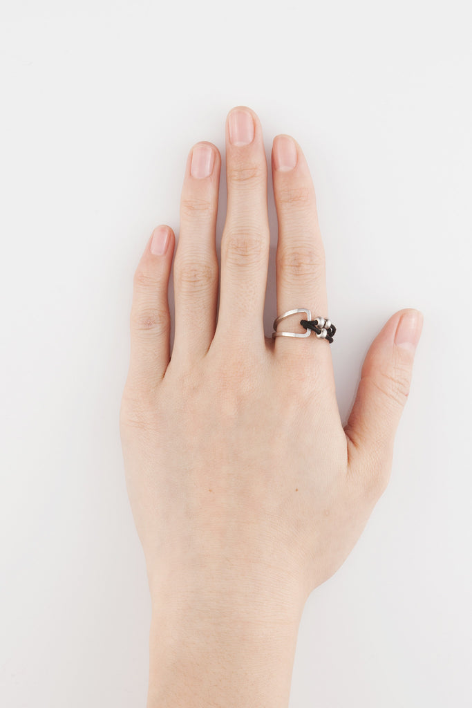 black cotton ring by Minuit Moins Sept