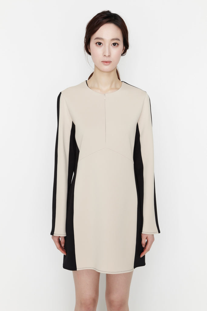 Beige Shadow Dress by bë